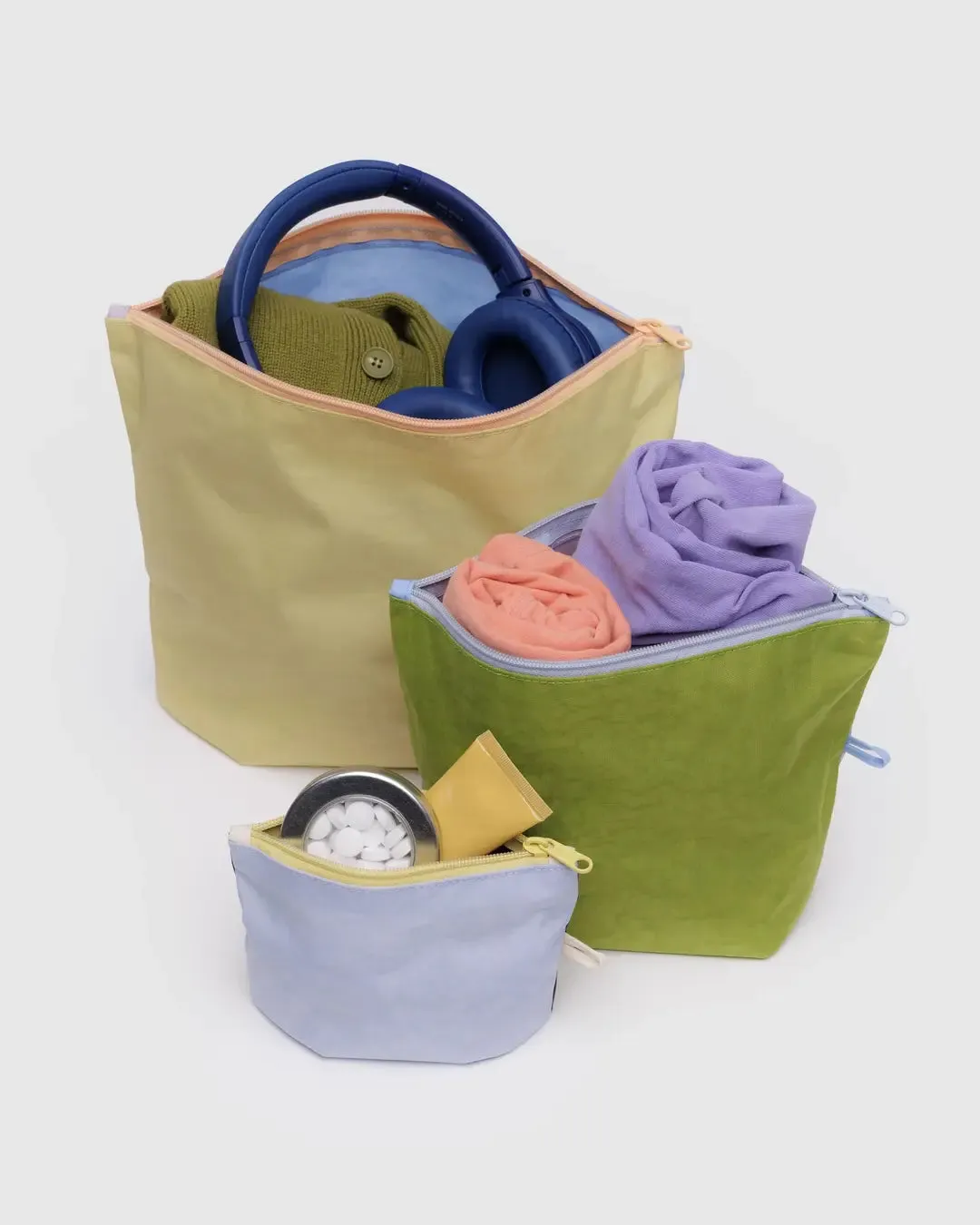 Go Pouch Set Pastels Colorblock | Baggu