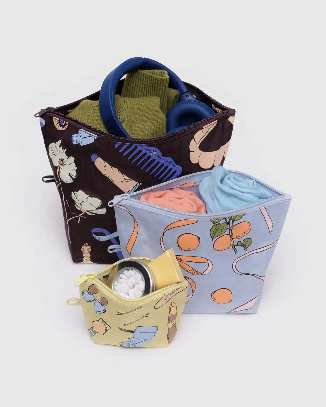 Go Pouch Set Pastels Get Ready With Me | Baggu