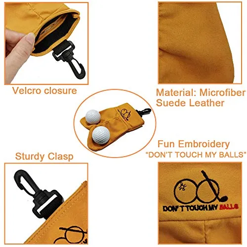 Golf Ball Storage Bag with Two Golf Balls Inside Funny Gag Gift Prank White Elephant Gift for Men Him, Husband, Dad, Colleagues, Avid Golfer, Golf Club Souvenirs