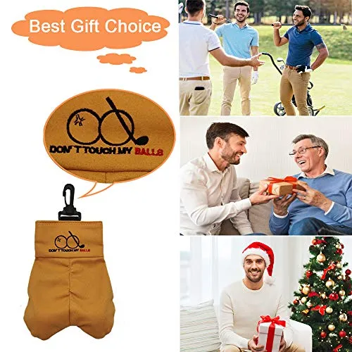 Golf Ball Storage Bag with Two Golf Balls Inside Funny Gag Gift Prank White Elephant Gift for Men Him, Husband, Dad, Colleagues, Avid Golfer, Golf Club Souvenirs