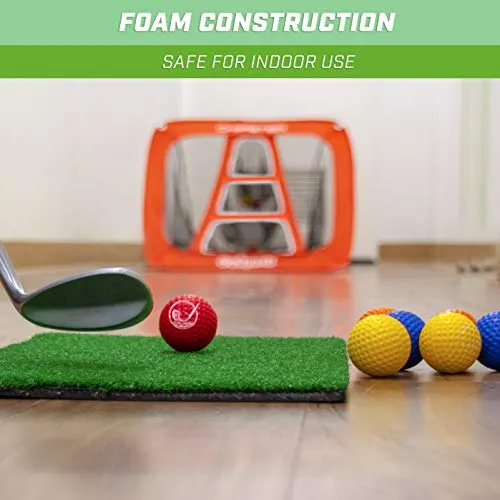 GoSports Foam Golf Practice Balls - 64 Pack | Realistic Feel and Limited Flight | Use Indoors or Outdoors