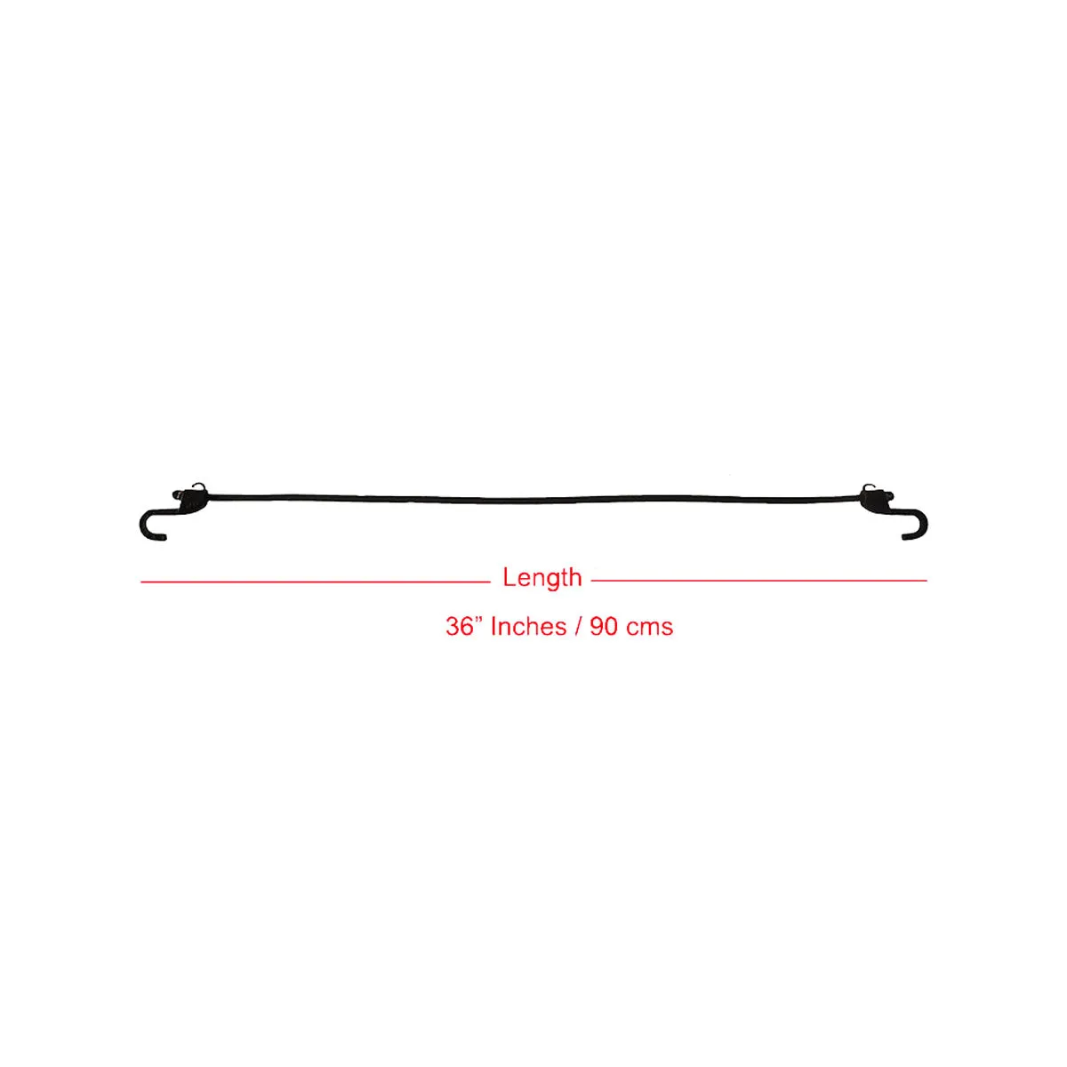 Grappler Bungee Tie-Down - 36 inches - Black - 8mm - Pack of 2
