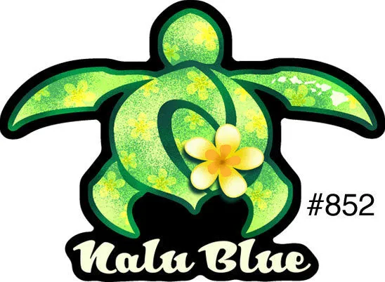 Green Honu Pua Decal