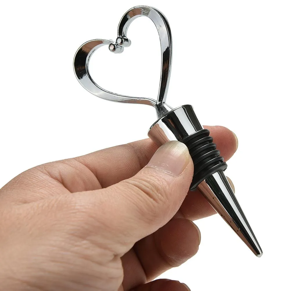 Heart Shaped Elegant Wine Stopper of cork, bottle stopper Wedding Favors wedding decoration
