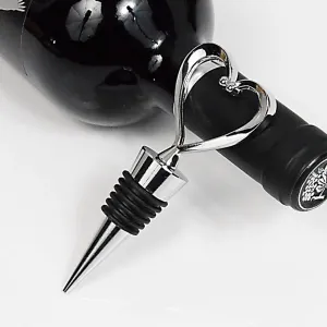 Heart Shaped Elegant Wine Stopper of cork, bottle stopper Wedding Favors wedding decoration