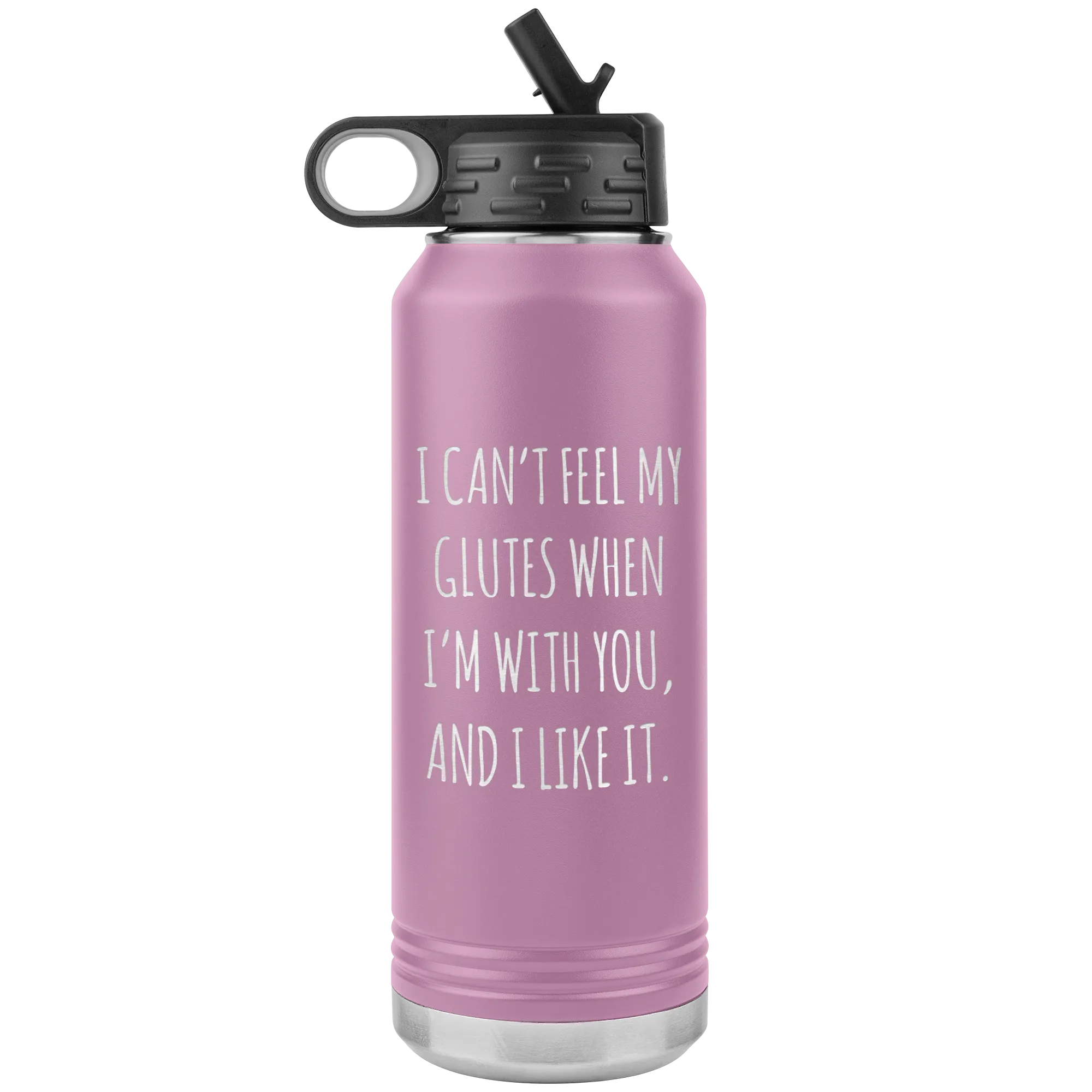 I Can't Feel My Glutes Funny Workout Gift Insulated Water Bottle Tumbler 32oz BPA Free