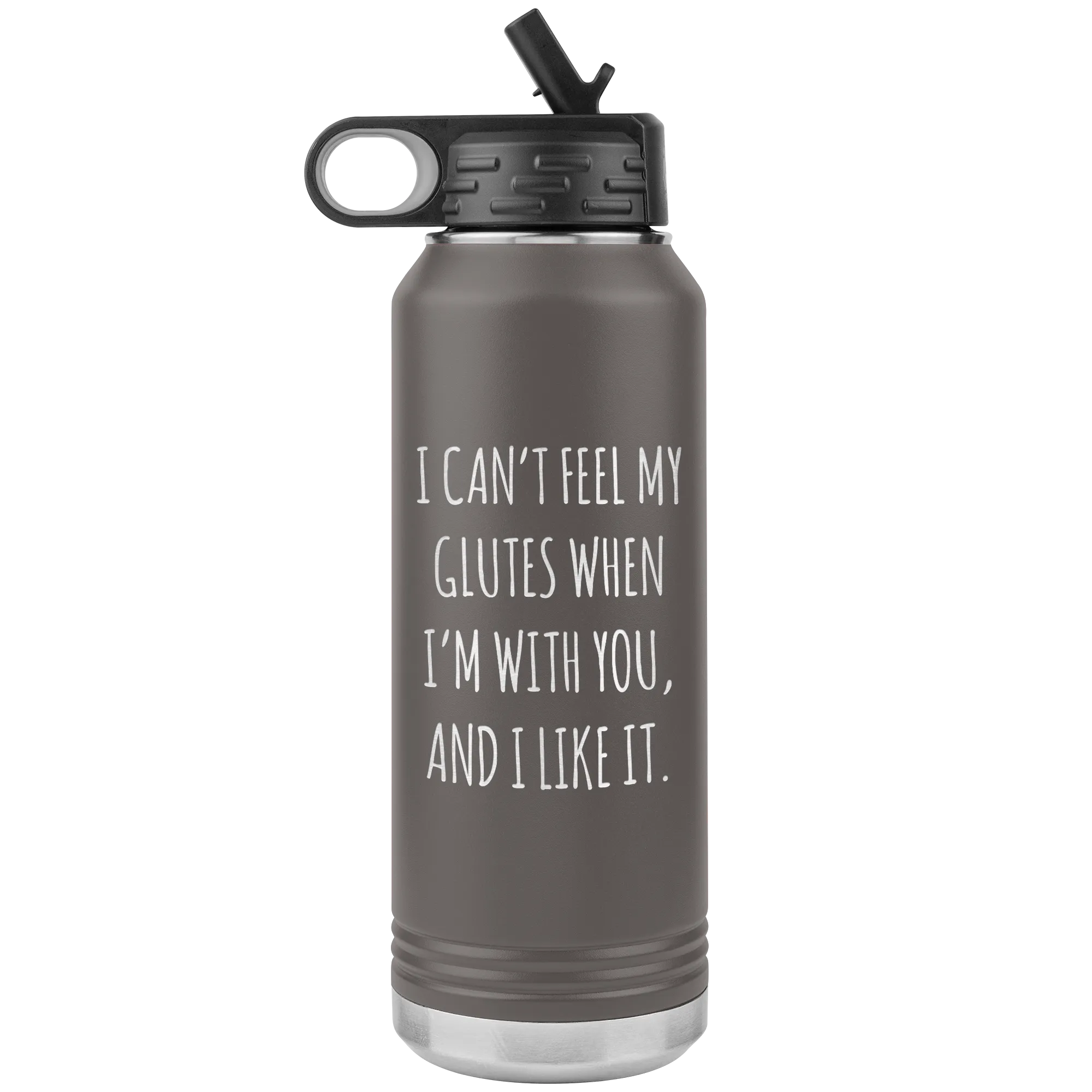 I Can't Feel My Glutes Funny Workout Gift Insulated Water Bottle Tumbler 32oz BPA Free