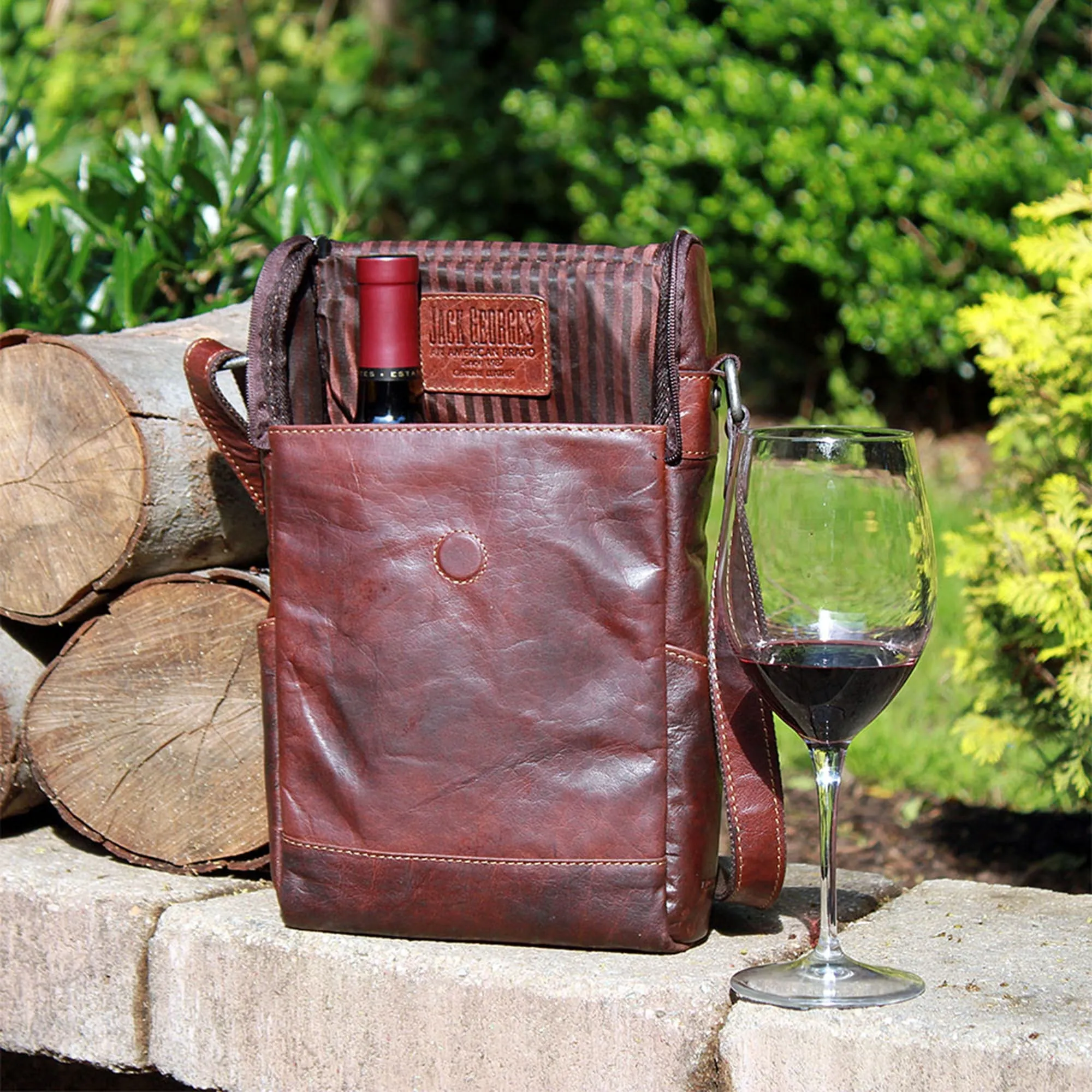 Jack Georges Voyager Crossbody Messenger Wine Bag