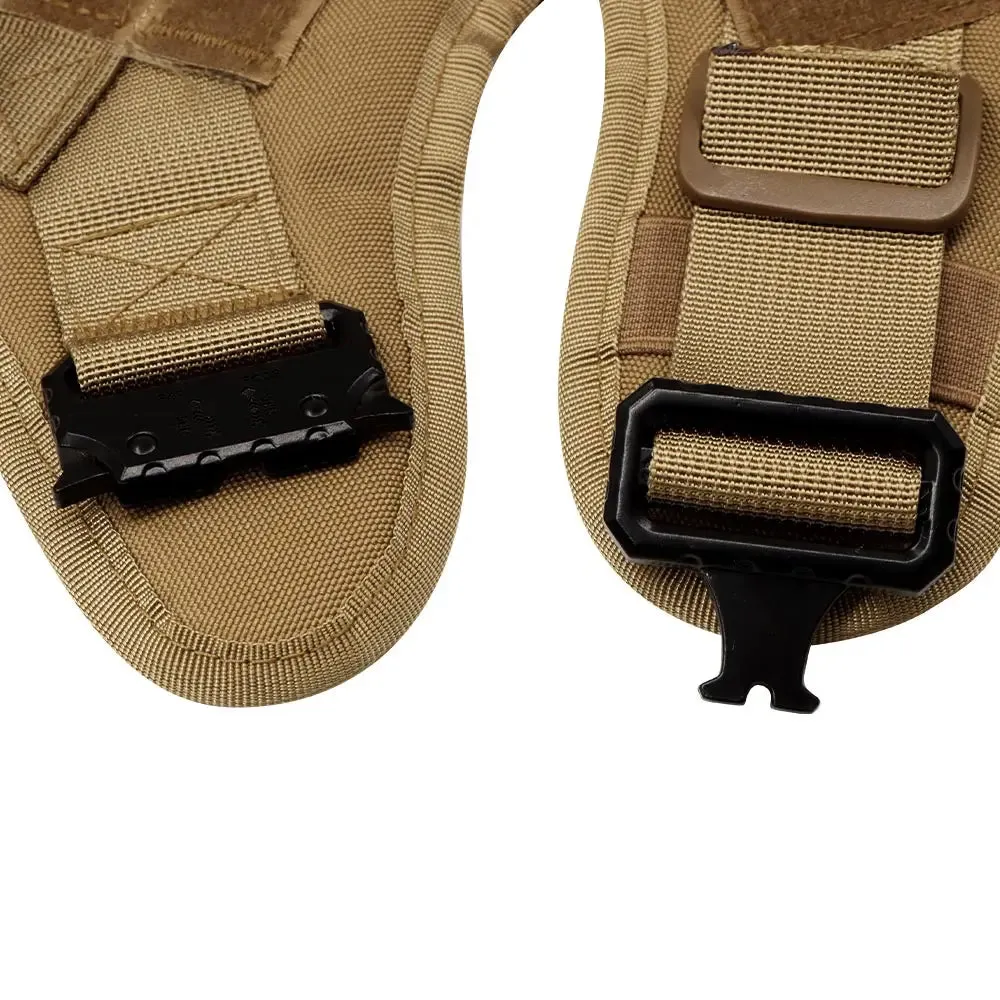 Large Dog Harness Collar Leash Molle Pouches Pet