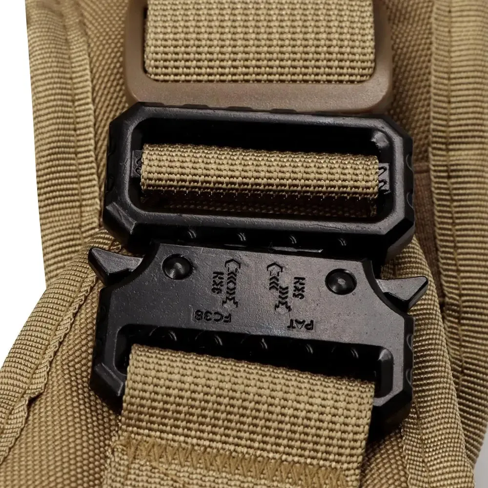 Large Dog Harness Collar Leash Molle Pouches Pet