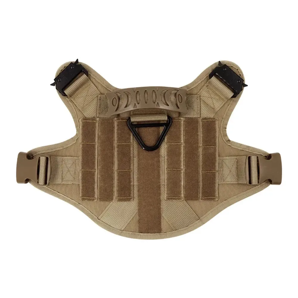 Large Dog Harness Collar Leash Molle Pouches Pet
