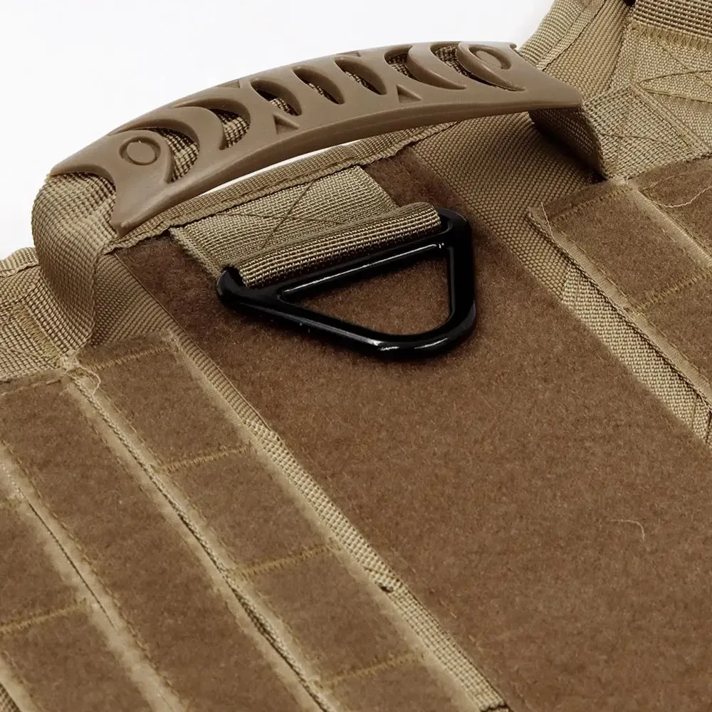 Large Dog Harness Collar Leash Molle Pouches Pet