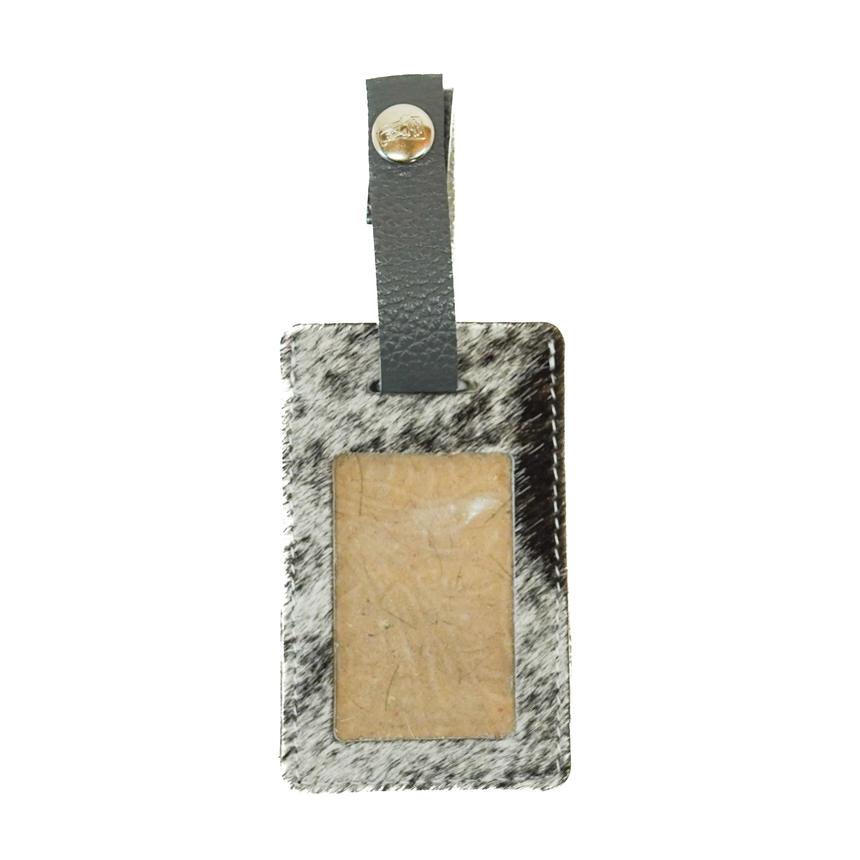 Luggage Tag - Chocolate & White w/ Sapphire Tool