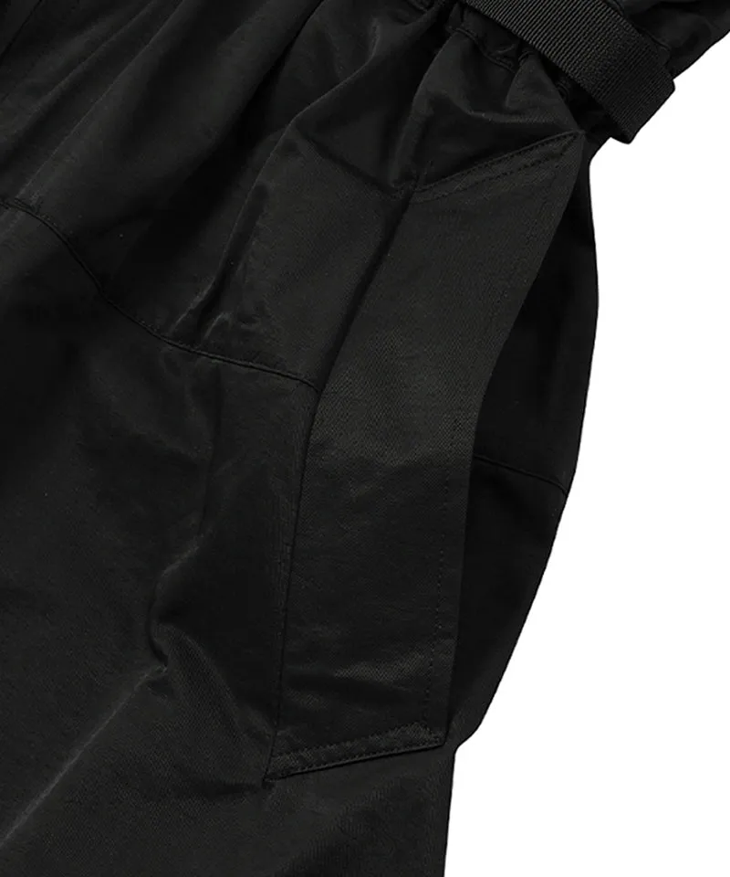 MACKY Golf: Balloon V-belt Dress - Black