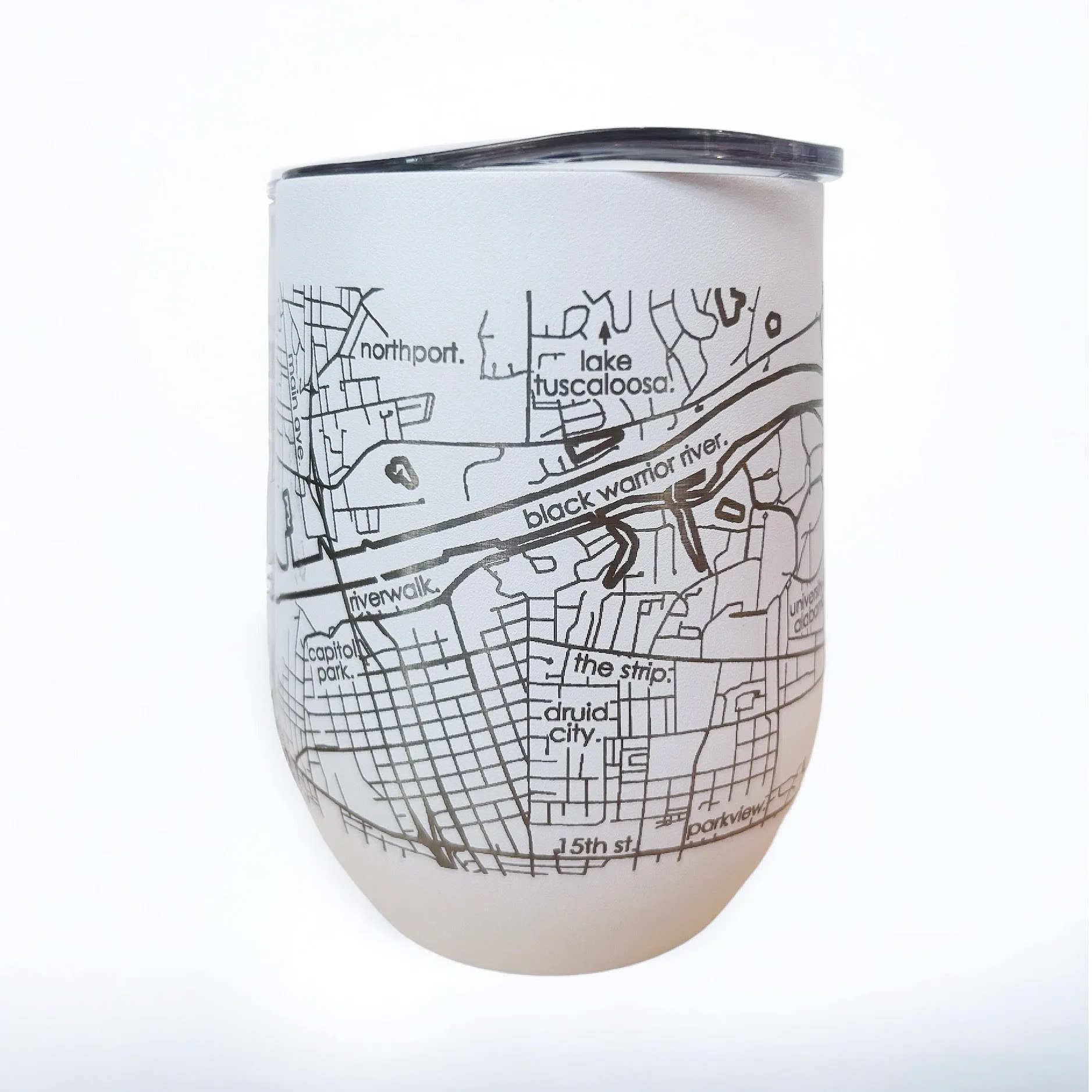 Map of Tuscaloosa Insulated Wine Tumbler