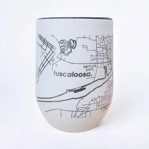 Map of Tuscaloosa Insulated Wine Tumbler