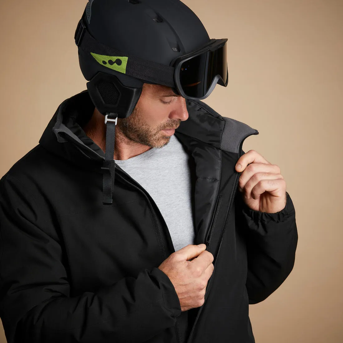 Men’s Warm and Waterproof Ski Jacket 100