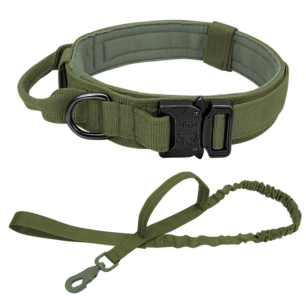 Nylon Tactical Dog Harness, Collar & Leash Combo