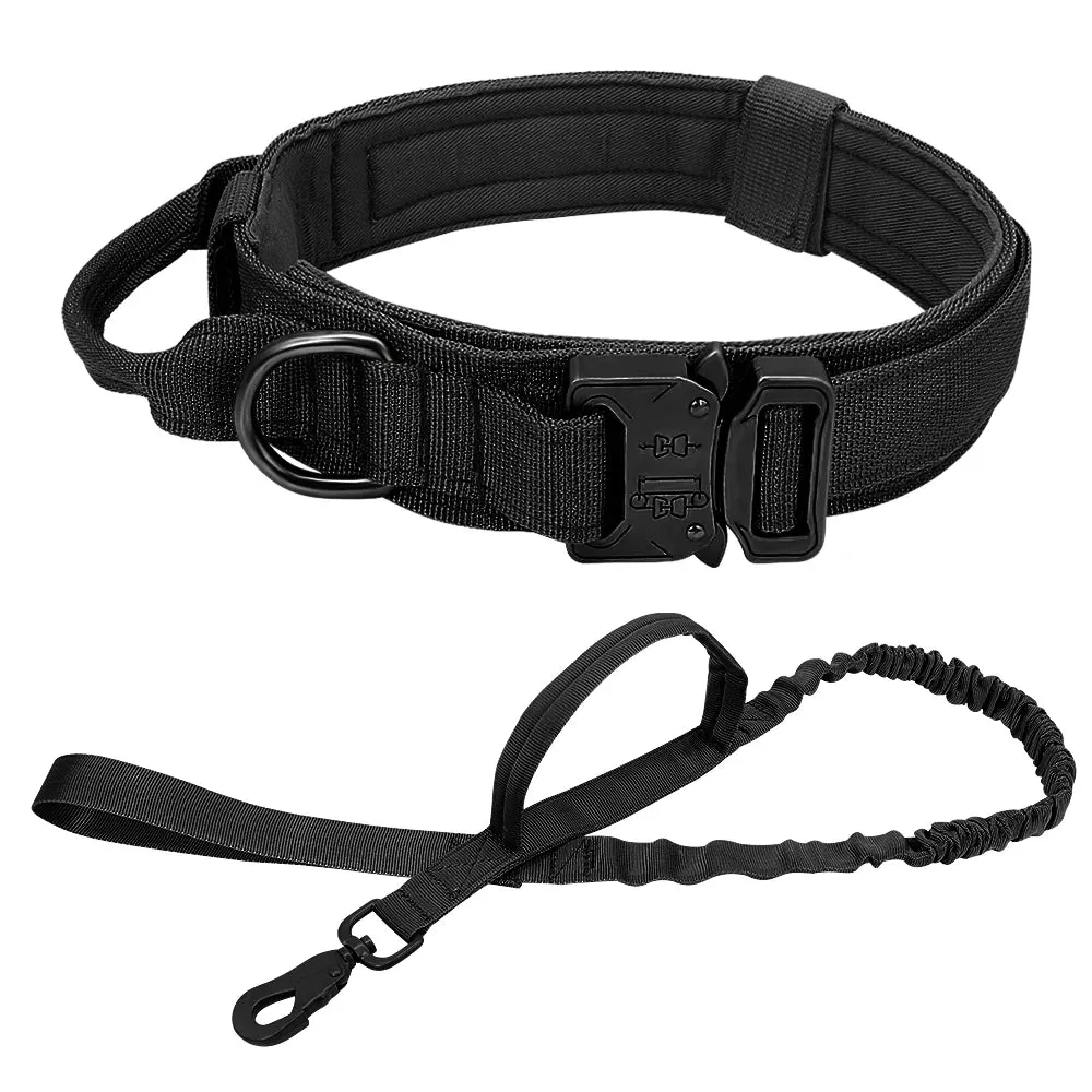 Nylon Tactical Dog Harness, Collar & Leash Combo