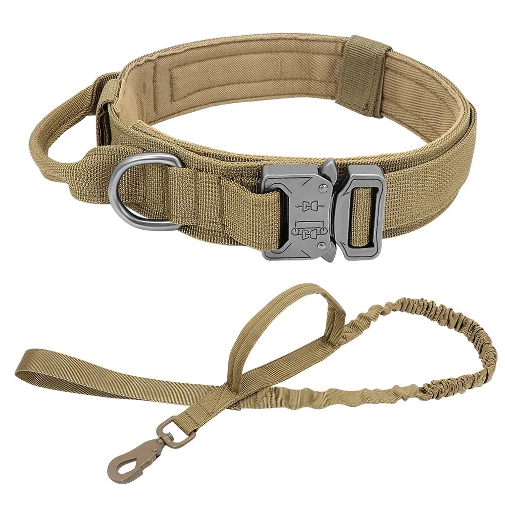 Nylon Tactical Dog Harness, Collar & Leash Combo