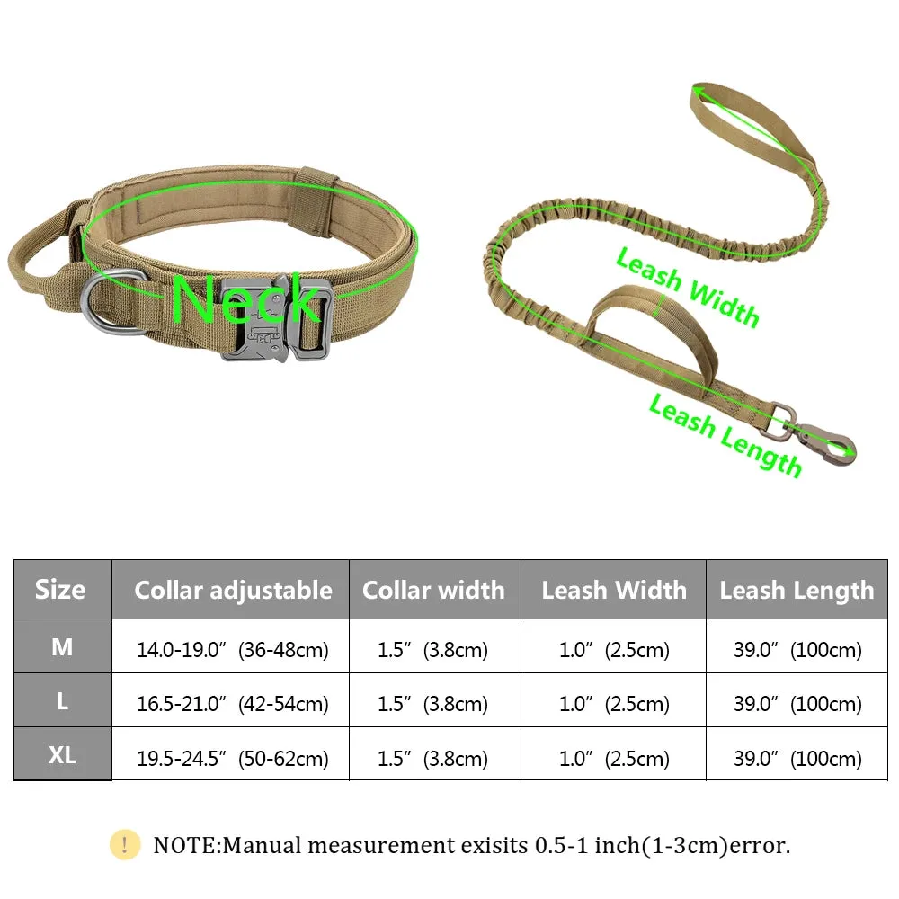Nylon Tactical Dog Harness, Collar & Leash Combo