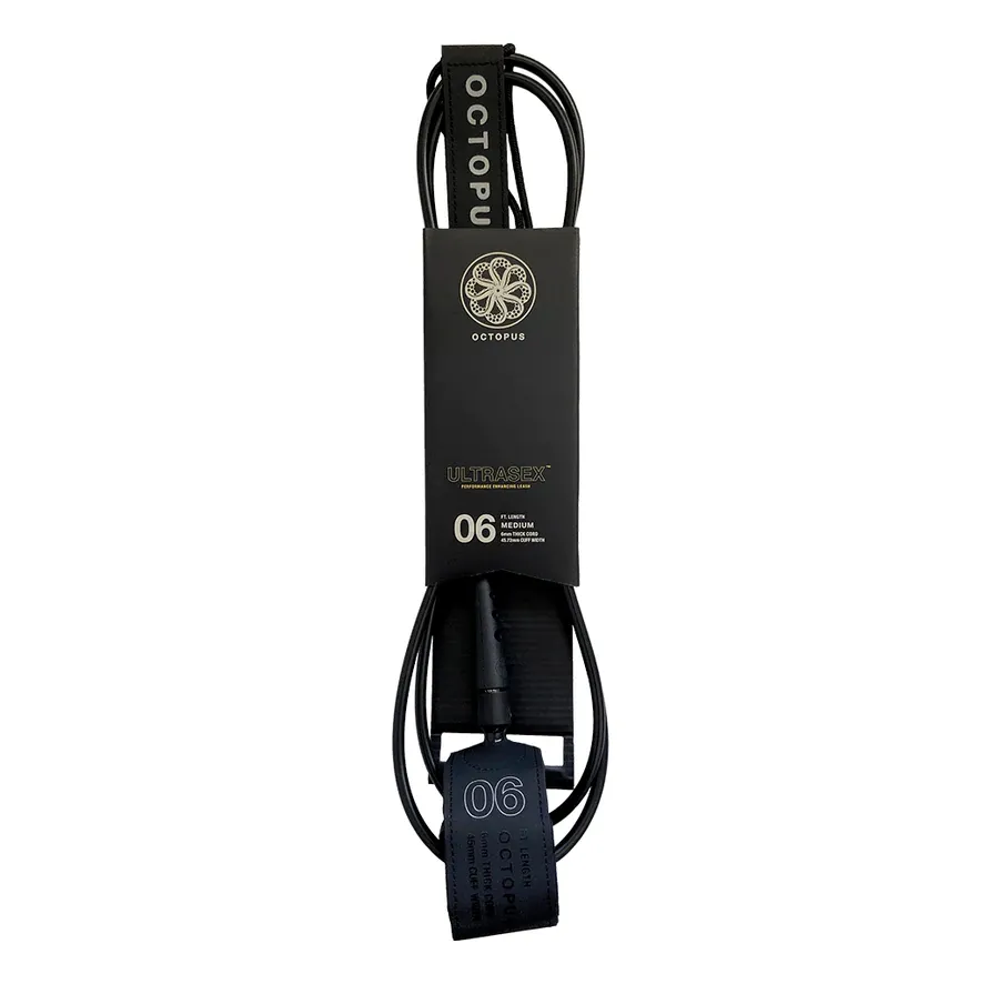 Octopus 6' Ultrasex Medium Leash Black