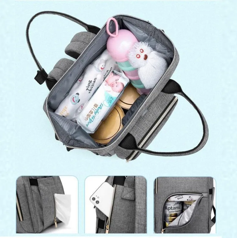 Ozone Sterilizer Waterproof Mummy Bag Travel Backpack Baby Diaper Bag