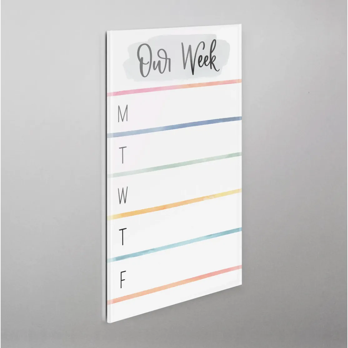 P. Graham Dunn Our Week Magnetic Dry Erase Marker Board