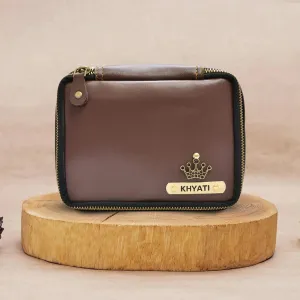 Personalized Mini Makeup Kit- All in one kit - Brown
