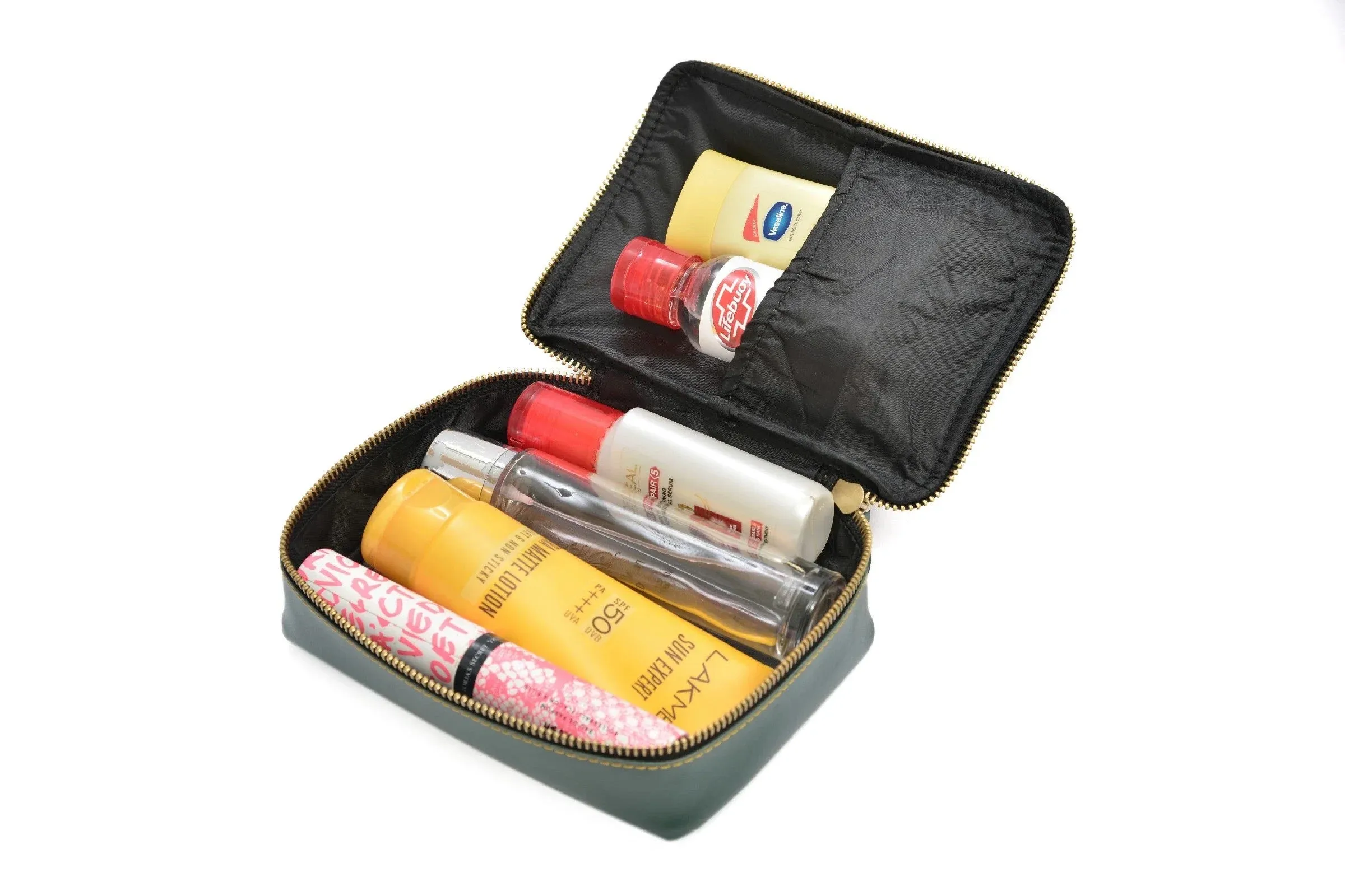 Personalized Mini Makeup Kit- All in one kit - Olive Green