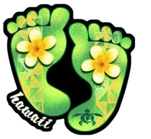 Plumeria Footprint Decal