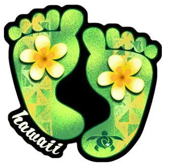 Plumeria Footprint Decal