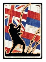 Polebender Fisherman Hawaiian Flag Decal