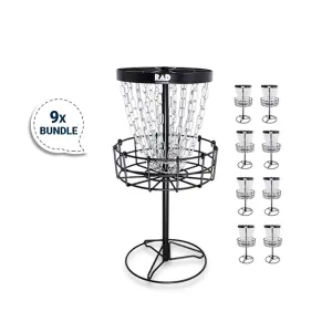 RAD PAR Mini Disc Golf Basket Bundle of 9