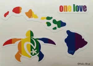Rainbow Island Honu Decal Set