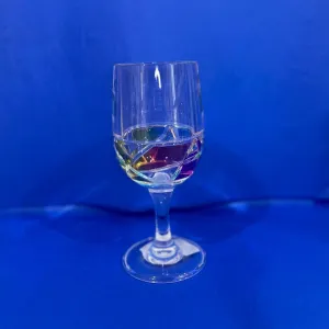 Rainbow Mosaic Acrylic Wine Glass