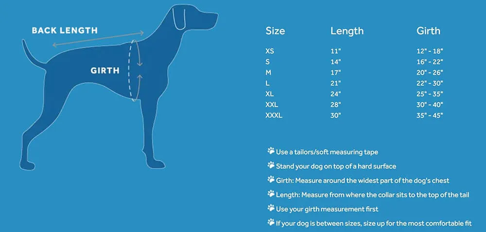 RC Pets Packable Poncho Blue Plaid