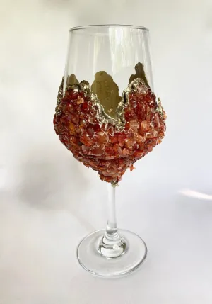 Red Quartz Wine Glass - Set of 2