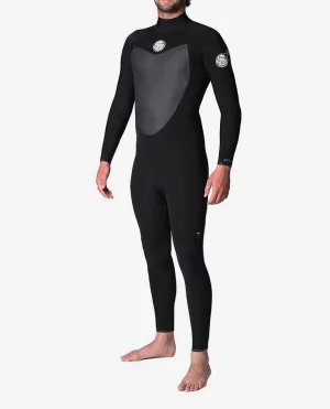Rip Curl Flashbomb 3/2GB Back Zip Steamer Mens - Black