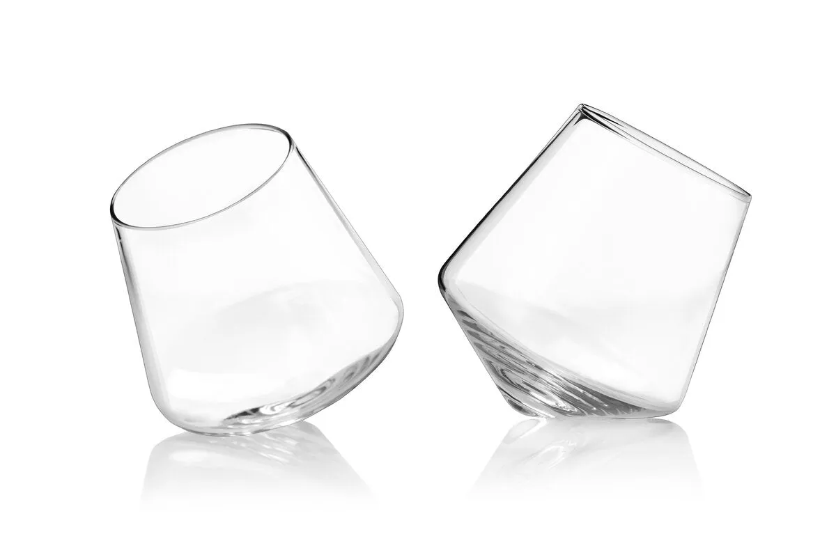 Rolling Crystal Wine Glasses