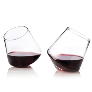 Rolling Crystal Wine Glasses