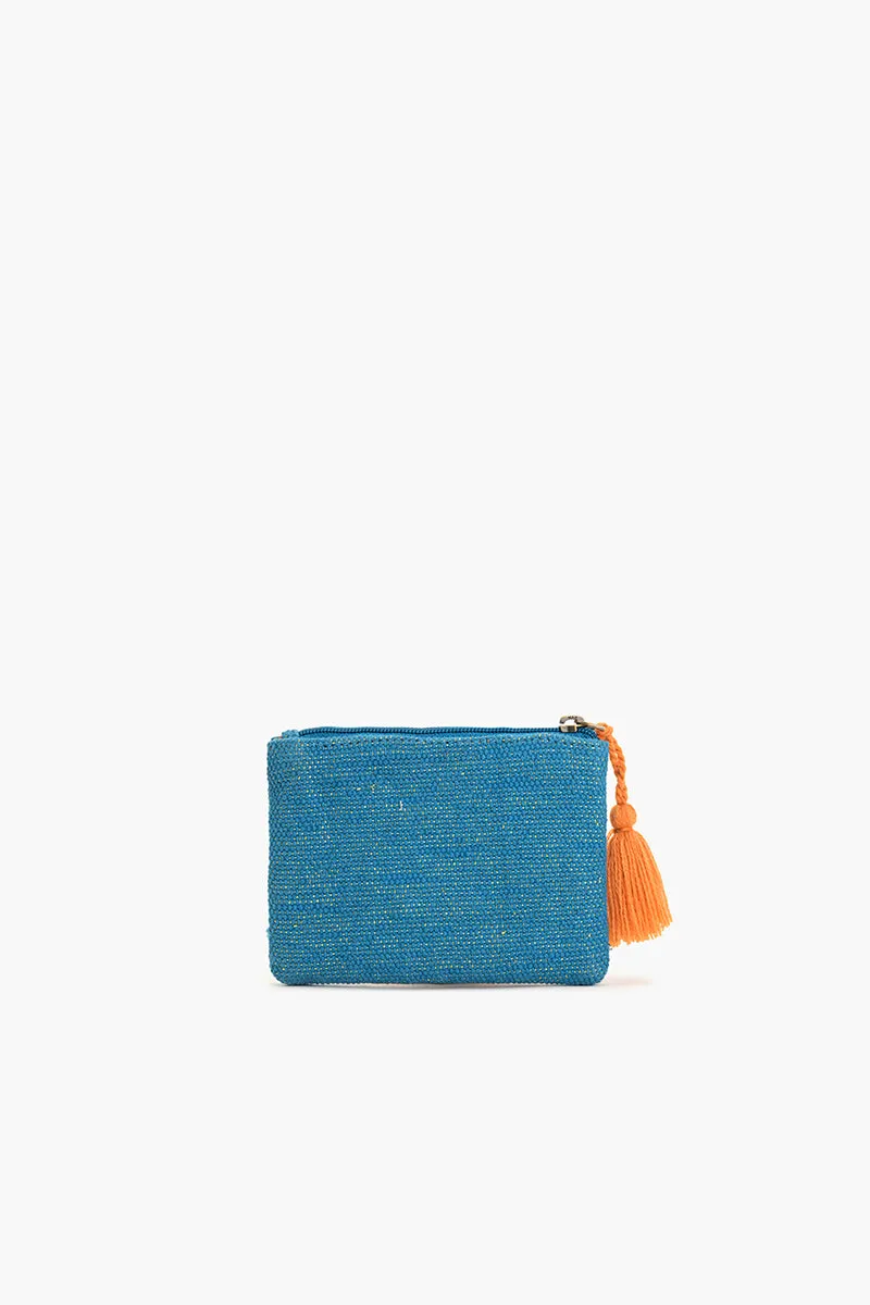 Sea Horse Teal Coin Pouch