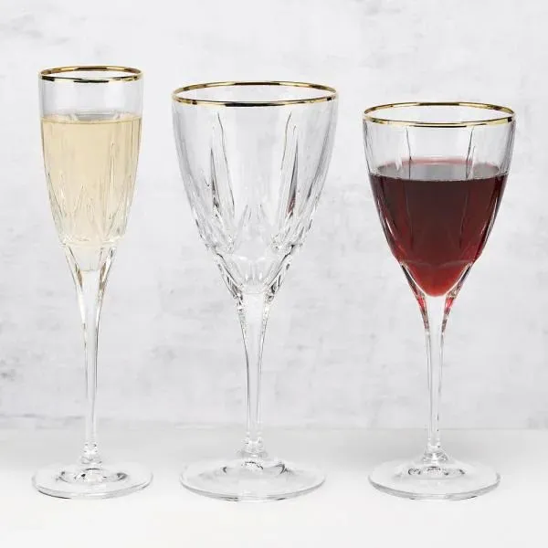 Set of 6 goblet with silver