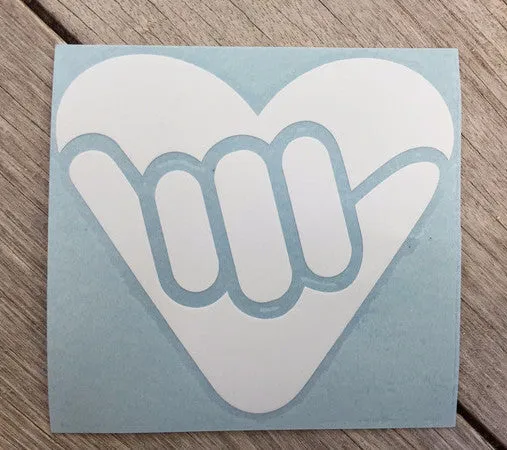 Shaka Heart Decal