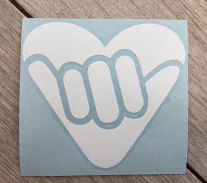 Shaka Heart Decal