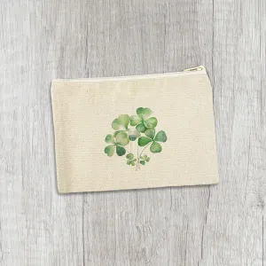 Shamrock Bunch - St. Patrick's Day Canvas Zipper Pouch