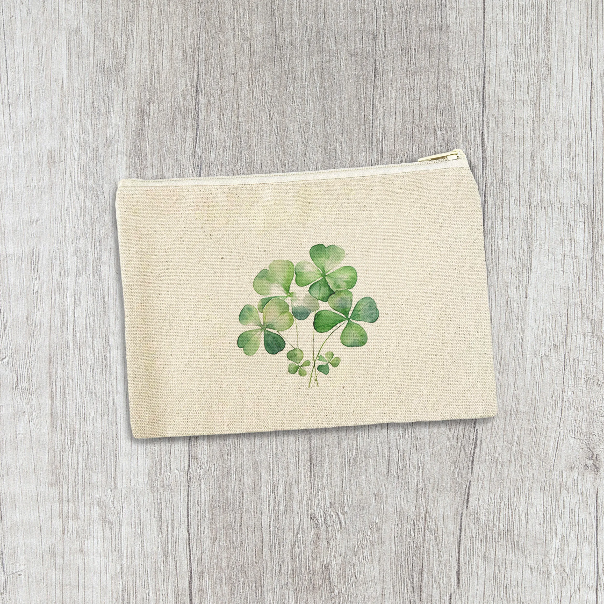 Shamrock Bunch - St. Patrick's Day Canvas Zipper Pouch
