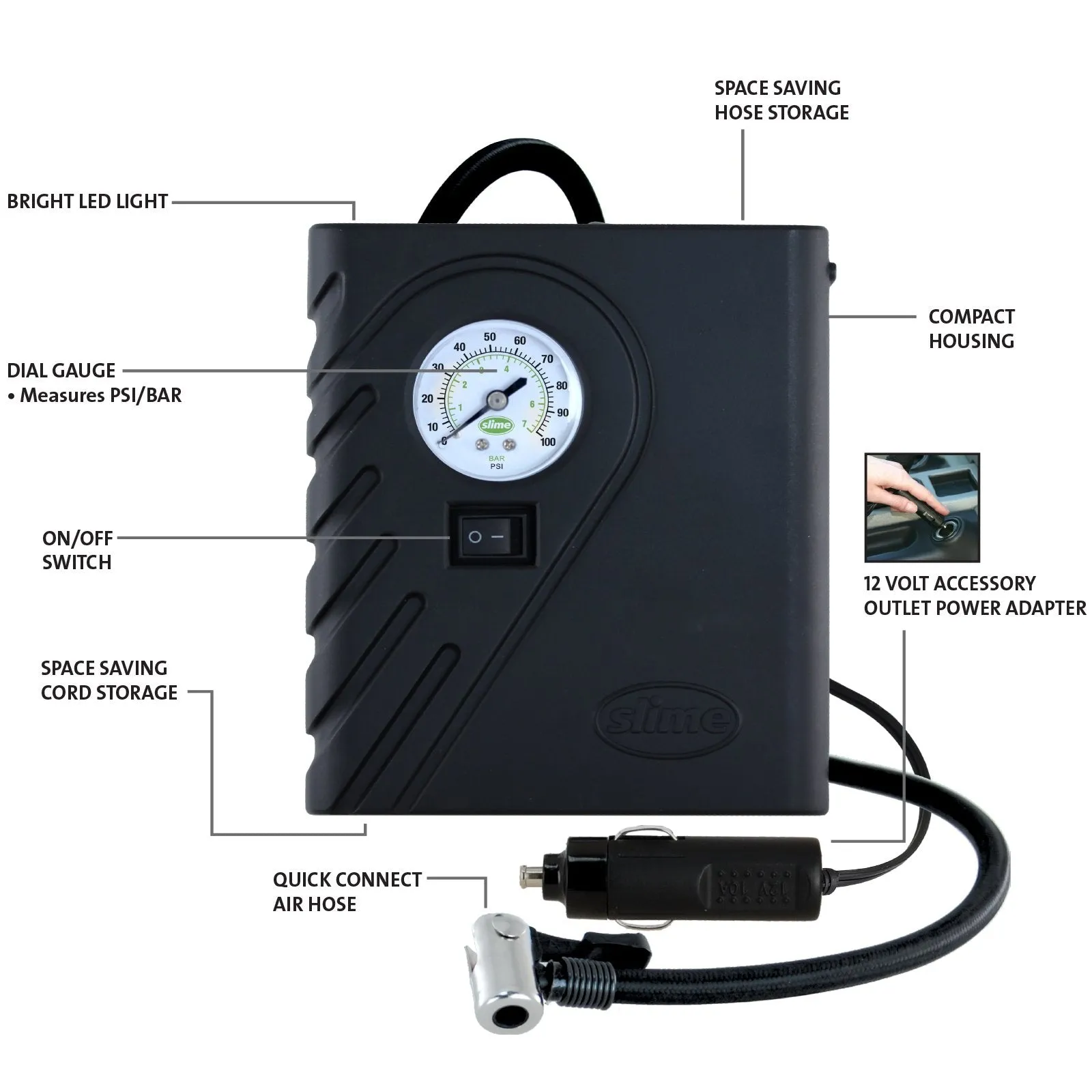 Slime Compresor Compact 12V