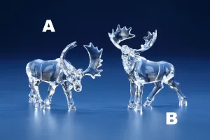 Small Acrylic Standing Moose - Pair