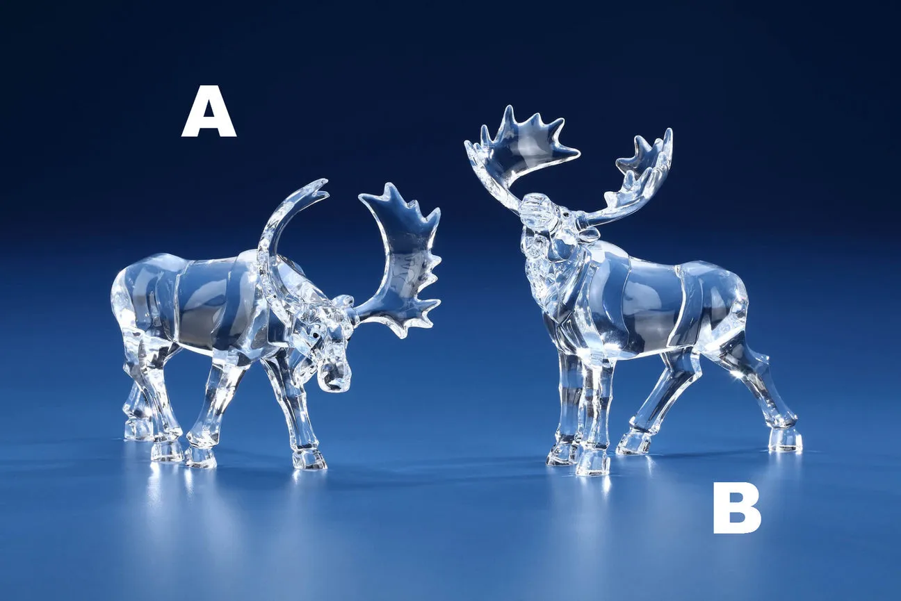 Small Acrylic Standing Moose - Pair